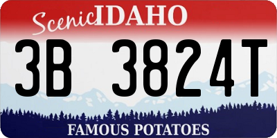 ID license plate 3B3824T