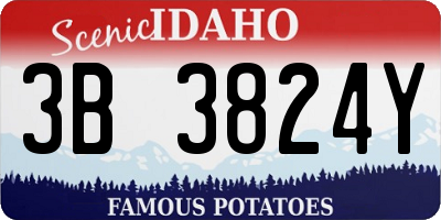 ID license plate 3B3824Y