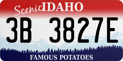 ID license plate 3B3827E