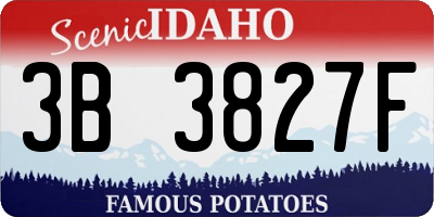 ID license plate 3B3827F