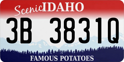 ID license plate 3B3831Q
