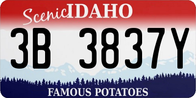 ID license plate 3B3837Y