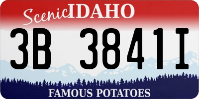 ID license plate 3B3841I