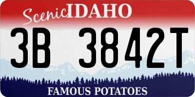 ID license plate 3B3842T
