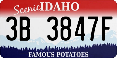 ID license plate 3B3847F