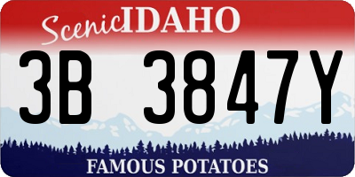 ID license plate 3B3847Y