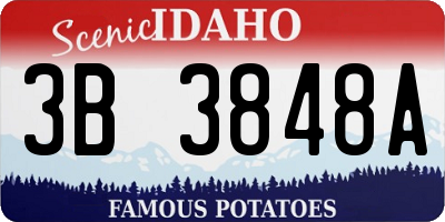 ID license plate 3B3848A