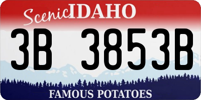 ID license plate 3B3853B