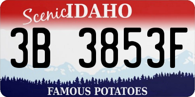 ID license plate 3B3853F