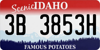 ID license plate 3B3853H