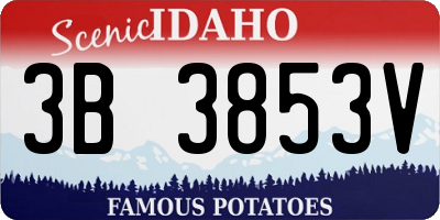 ID license plate 3B3853V
