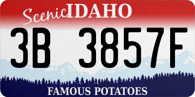 ID license plate 3B3857F