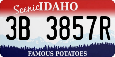 ID license plate 3B3857R