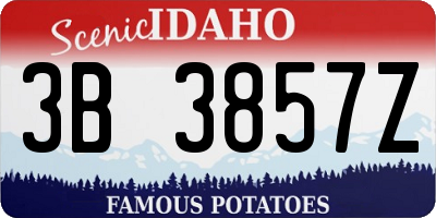 ID license plate 3B3857Z