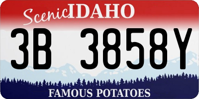 ID license plate 3B3858Y