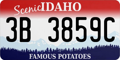 ID license plate 3B3859C