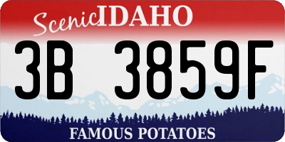ID license plate 3B3859F