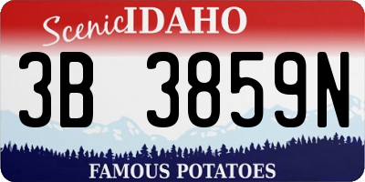 ID license plate 3B3859N