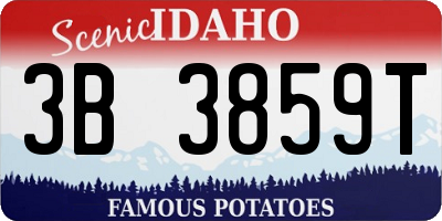 ID license plate 3B3859T