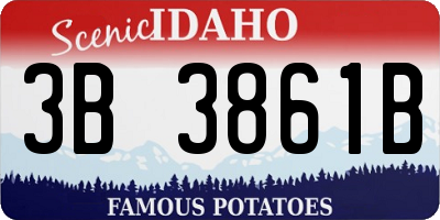 ID license plate 3B3861B