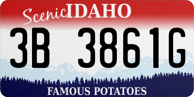 ID license plate 3B3861G