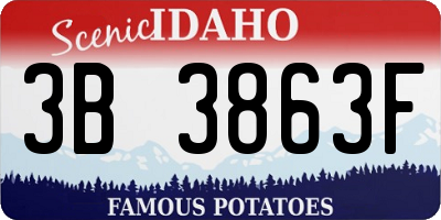ID license plate 3B3863F