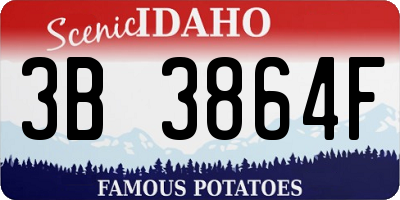 ID license plate 3B3864F