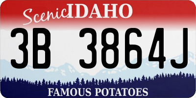 ID license plate 3B3864J