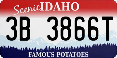 ID license plate 3B3866T