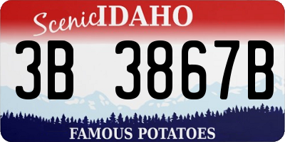 ID license plate 3B3867B