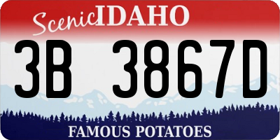 ID license plate 3B3867D