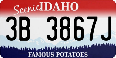 ID license plate 3B3867J