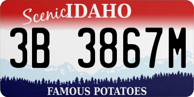 ID license plate 3B3867M