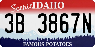 ID license plate 3B3867N