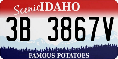 ID license plate 3B3867V