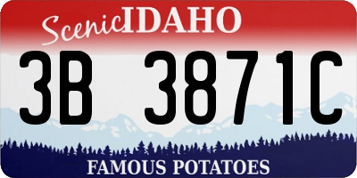 ID license plate 3B3871C