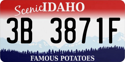 ID license plate 3B3871F