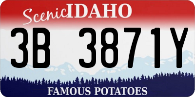 ID license plate 3B3871Y