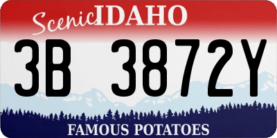 ID license plate 3B3872Y