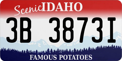 ID license plate 3B3873I