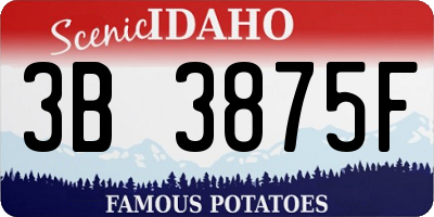 ID license plate 3B3875F