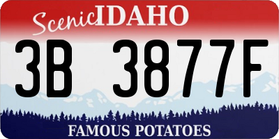 ID license plate 3B3877F