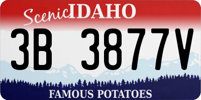 ID license plate 3B3877V