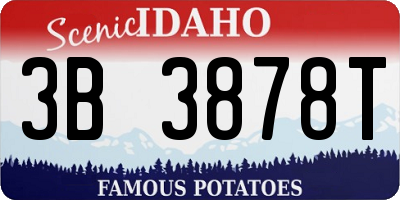 ID license plate 3B3878T
