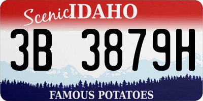 ID license plate 3B3879H