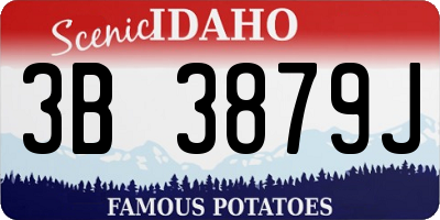 ID license plate 3B3879J