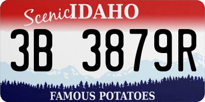 ID license plate 3B3879R