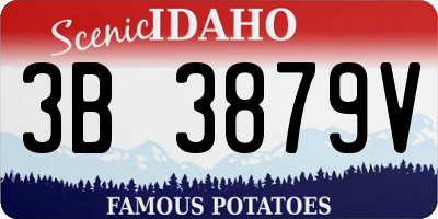 ID license plate 3B3879V