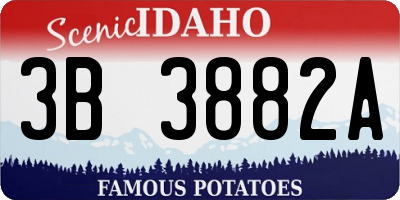 ID license plate 3B3882A