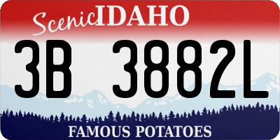 ID license plate 3B3882L